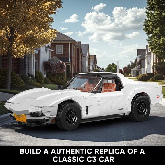 Mould King 10198 Sports Car Model Building Kit 1347 PCS Vintage Blocks Set Adult - Picture 2 of 4